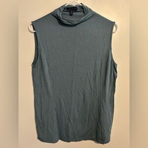 Anne Klein Sleeveless Blue Muscle Tee